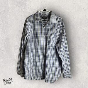 Banana Republic Men's XXL Plaid Button Down Shirt Long Sleeve Casual Cotton Top